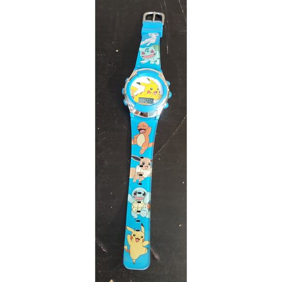 2023 Pokemon Accutime Kids Digital Watch w/ Pikachu & Ash Works W - Picture 1 of 6